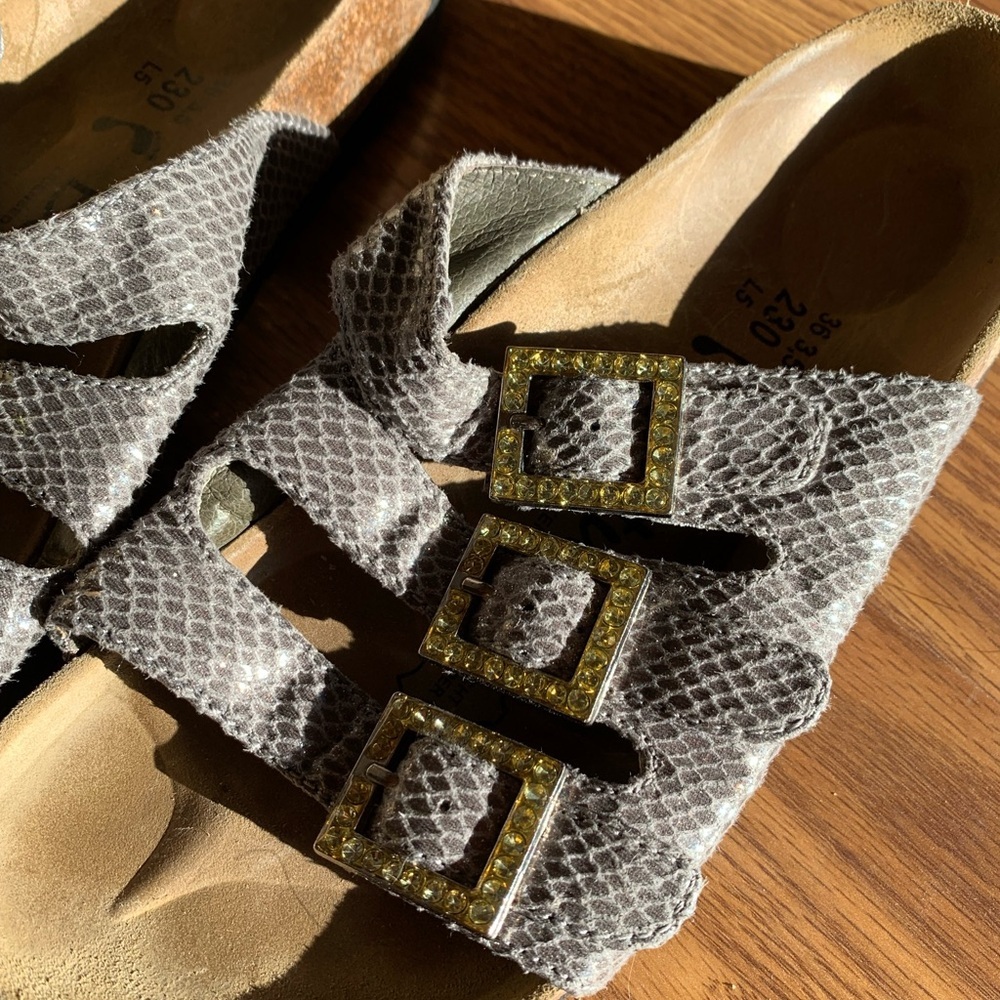 Birkenstock Betula 230 Sandals Slides Gold Buckle Summer Shoes Women Size 5.5 - Picture 7 of 7